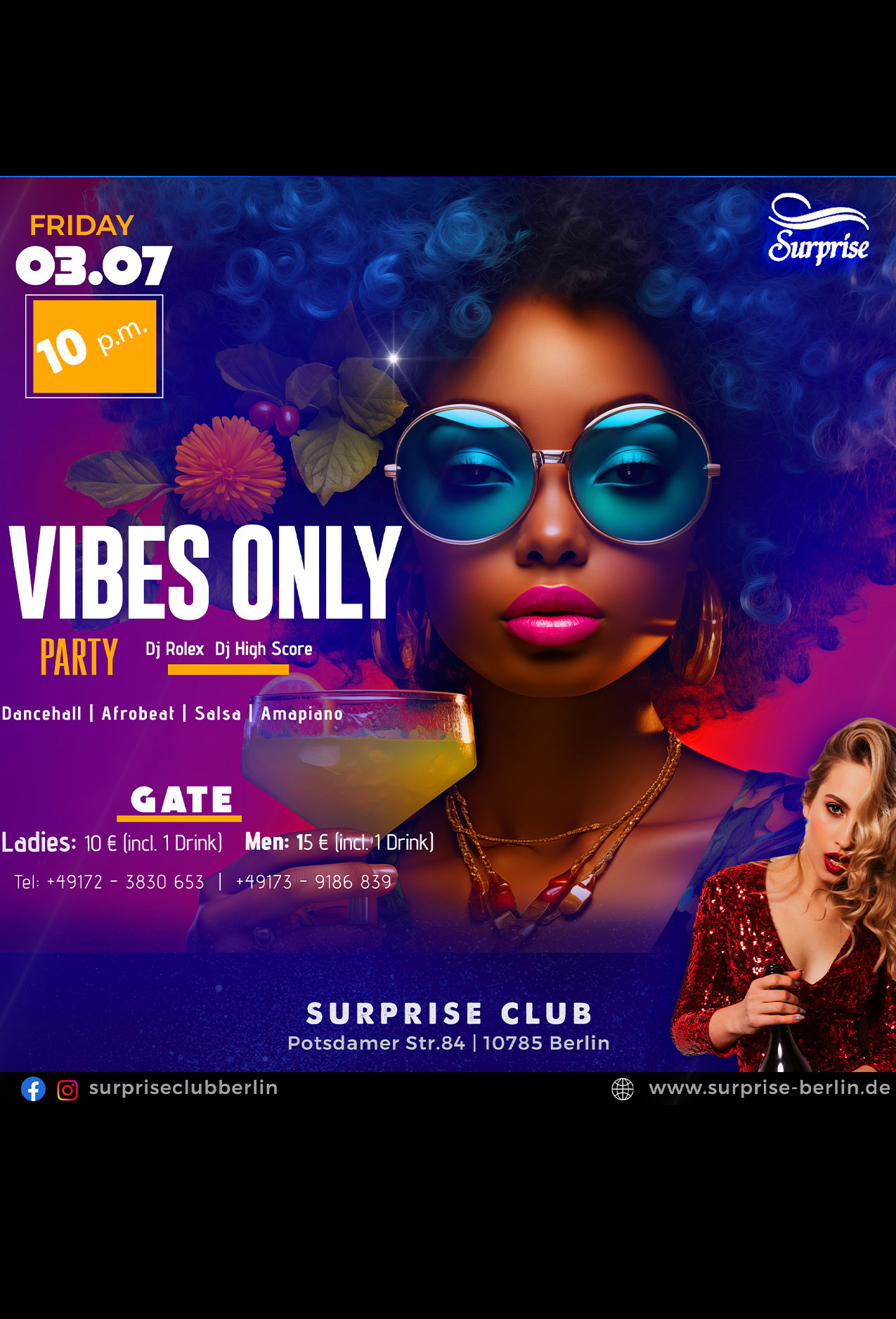 Party berlin, Hip Hop, RnB, Afrobeat, Dancehall Party in Surprise Club and Disco - free entry for ladies