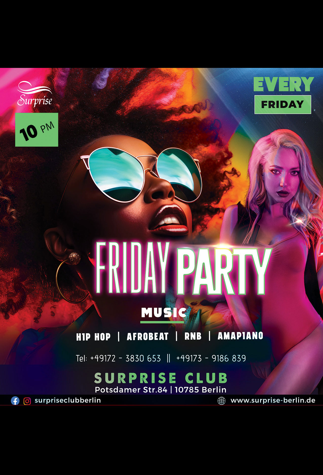 Party berlin, Hip Hop, RnB, Afrobeat, Dancehall Party in Surprise Club and Disco - free entry for ladies