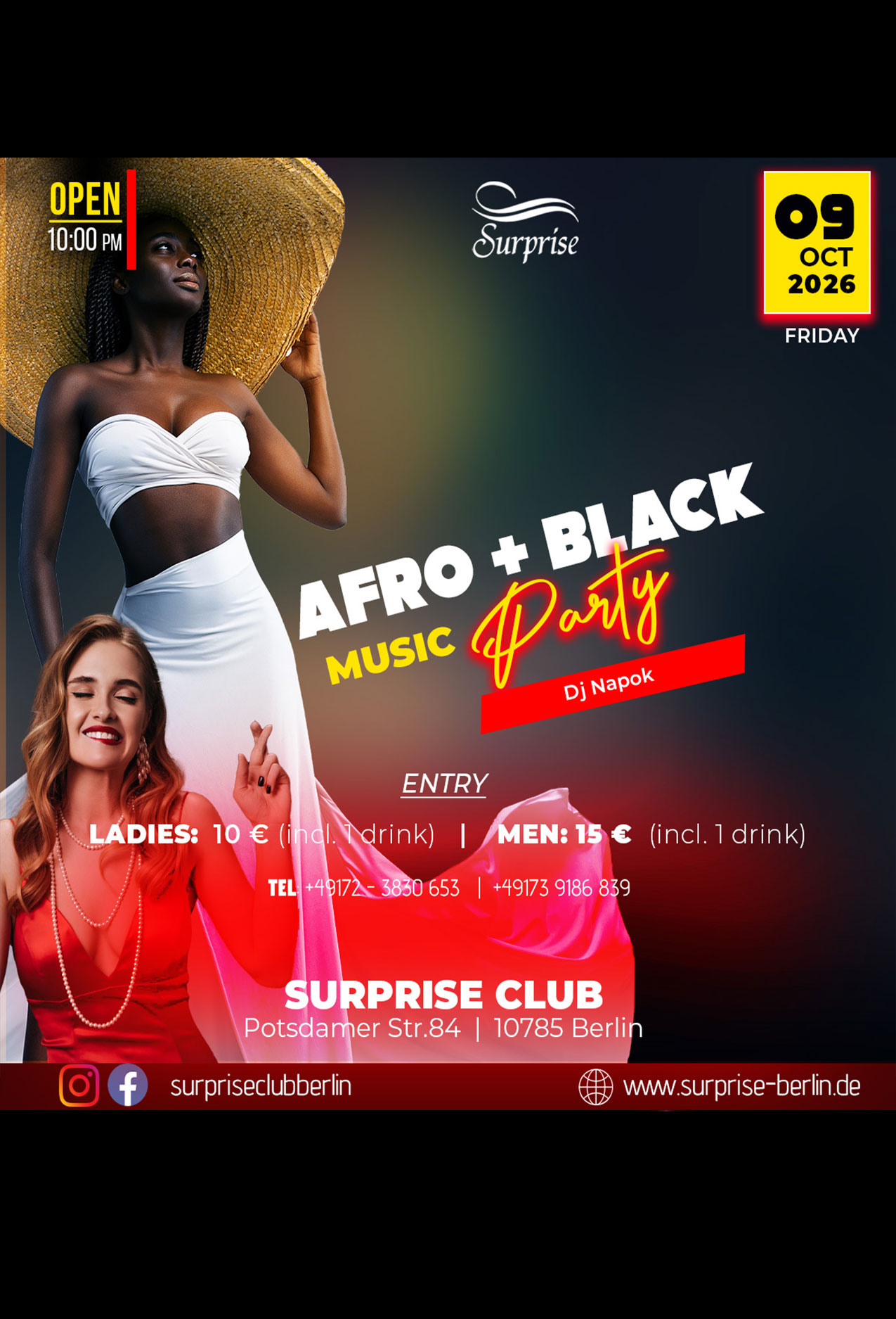 Party berlin, Hip Hop, RnB, Afrobeat, Dancehall Party in Surprise Club and Disco Berlin