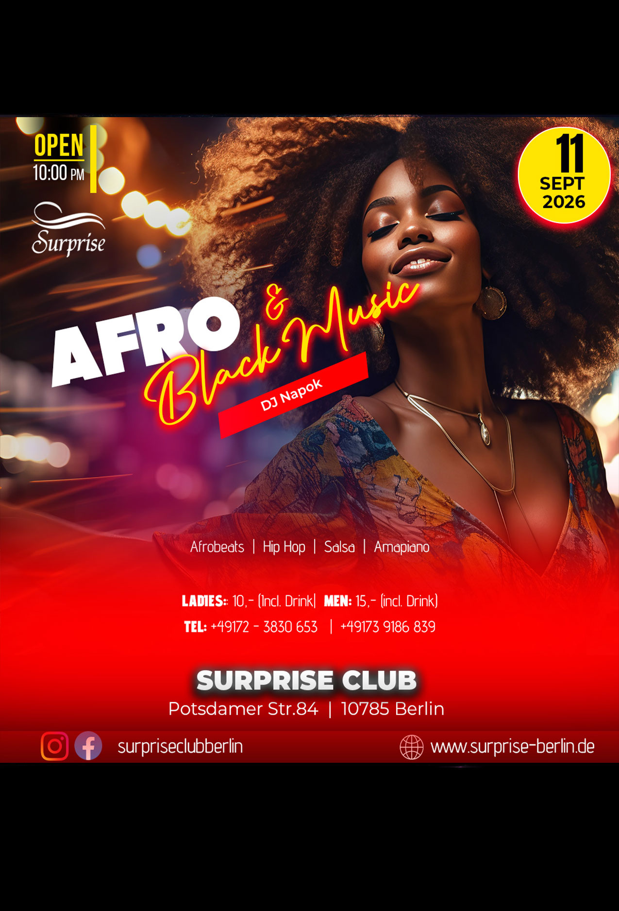 Party berlin, Hip Hop, RnB, Afrobeat, Dancehall Party in Surprise Club and Disco Berlin