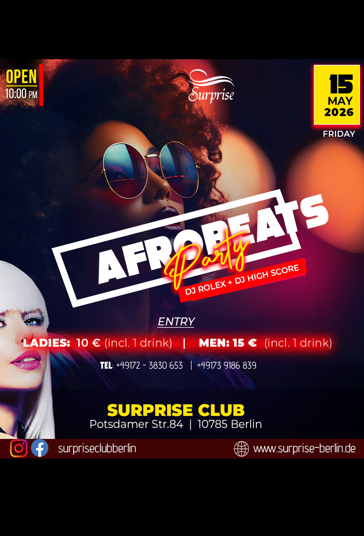 Party berlin, Hip Hop, RnB, Afrobeat, Dancehall Party in Surprise Club and Disco - free entry for ladies