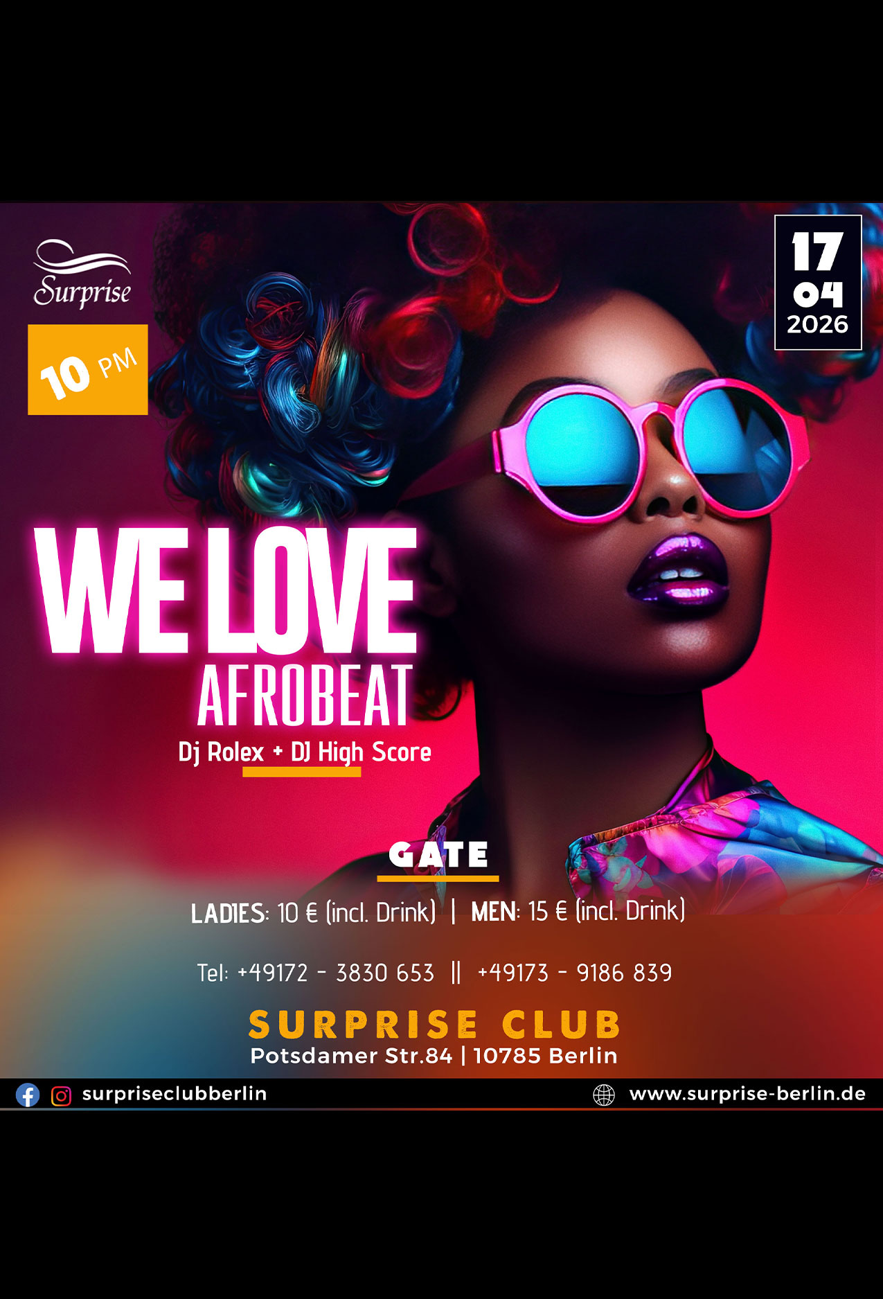 Party berlin, Hip Hop, RnB, Afrobeat, Dancehall Party in Surprise Club and Disco - free entry for ladies