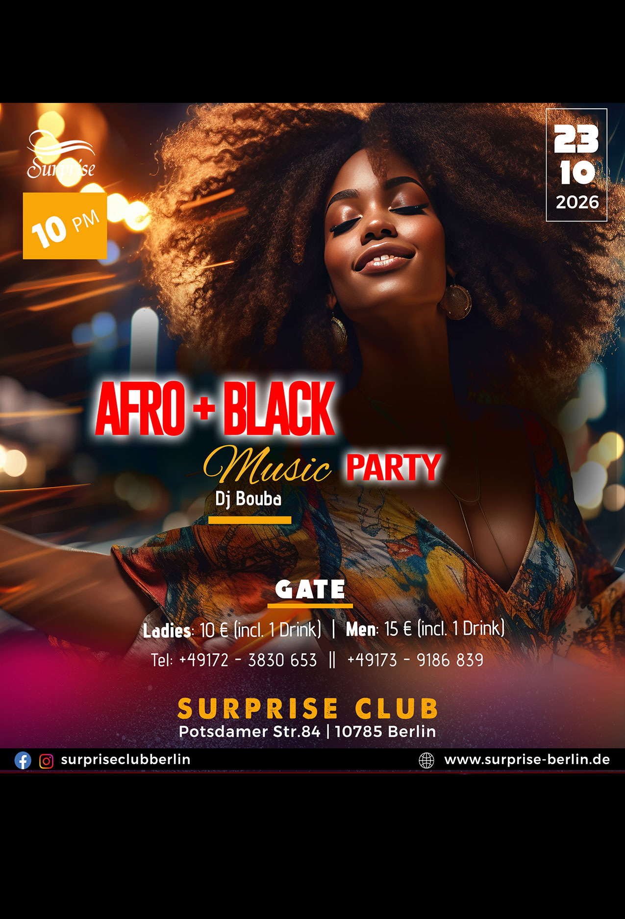Party berlin, Hip Hop, RnB, Afrobeat, Dancehall Party in Surprise Club and Disco Berlin