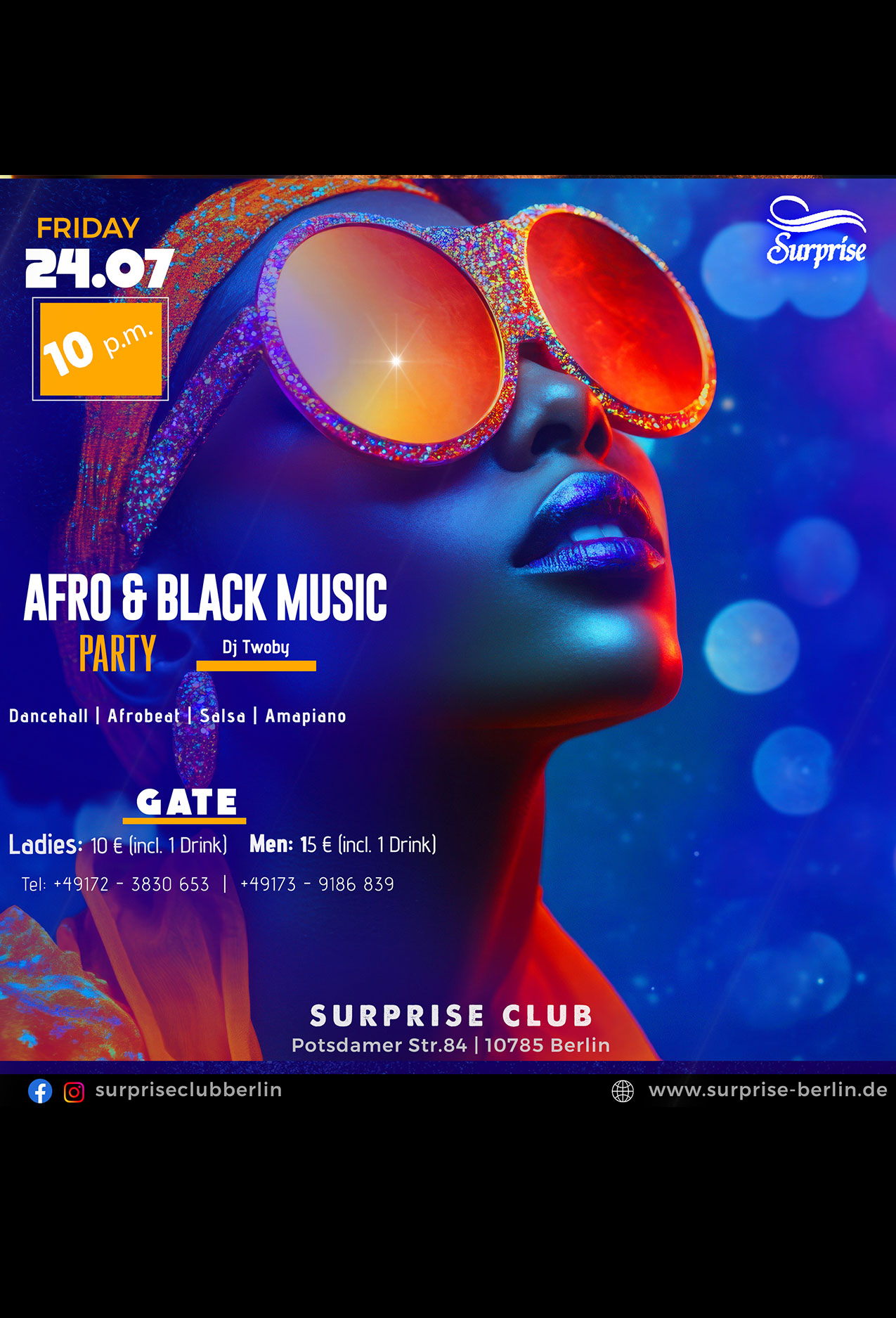 Party berlin, Hip Hop, RnB, Afrobeat, Dancehall Party in Surprise Club and Disco Berlin