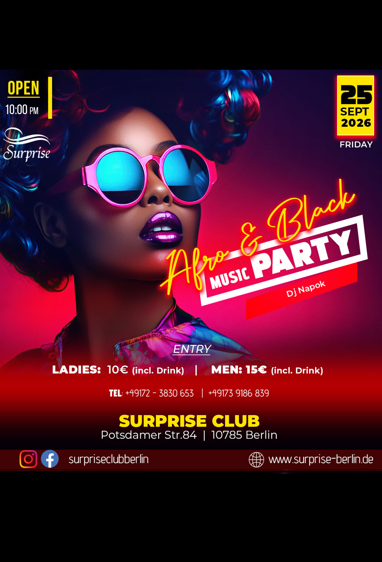 Party berlin, Hip Hop, RnB, Afrobeat, Dancehall Party in Surprise Club and Disco Berlin