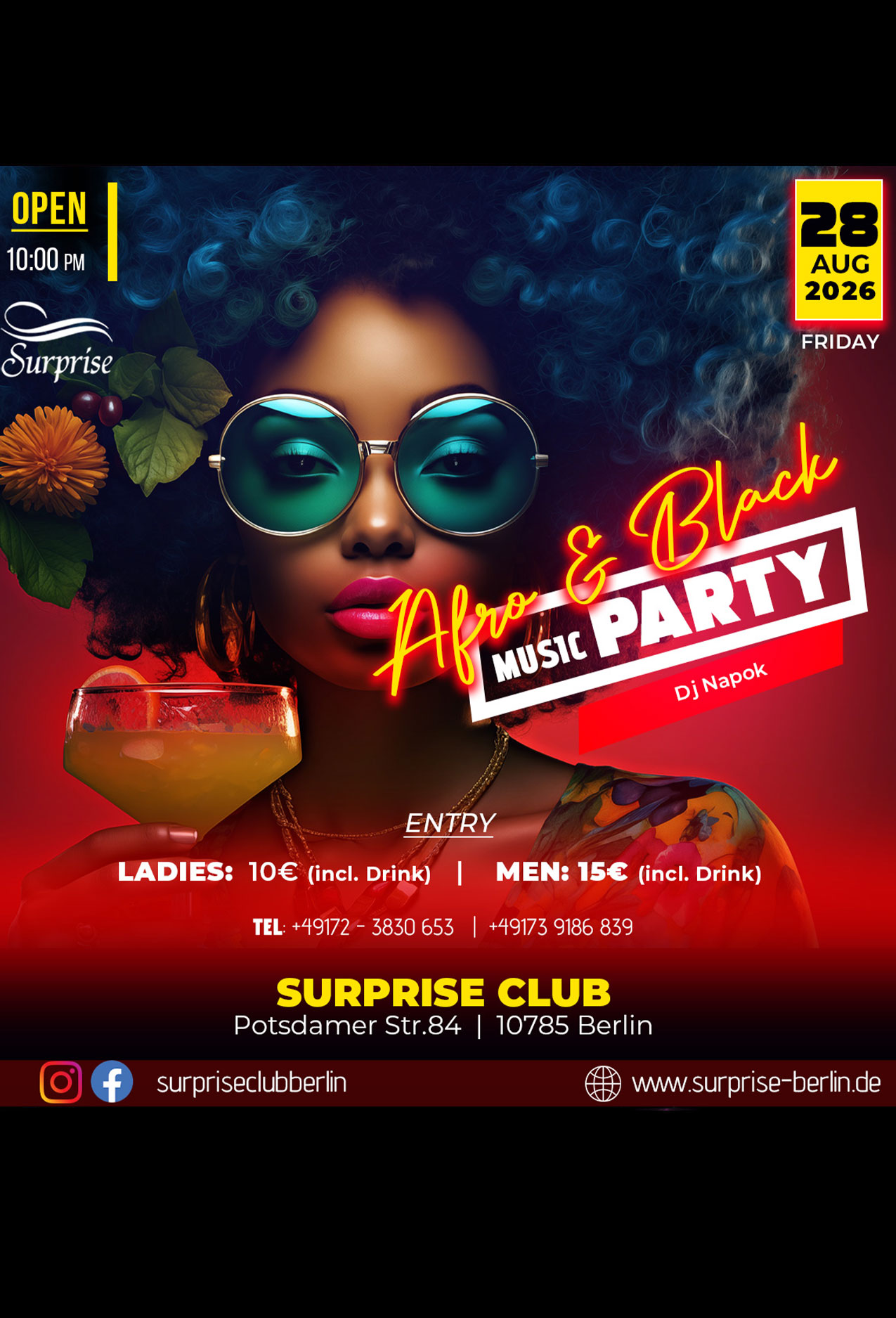 Party berlin, Hip Hop, RnB, Afrobeat, Dancehall Party in Surprise Club and Disco Berlin