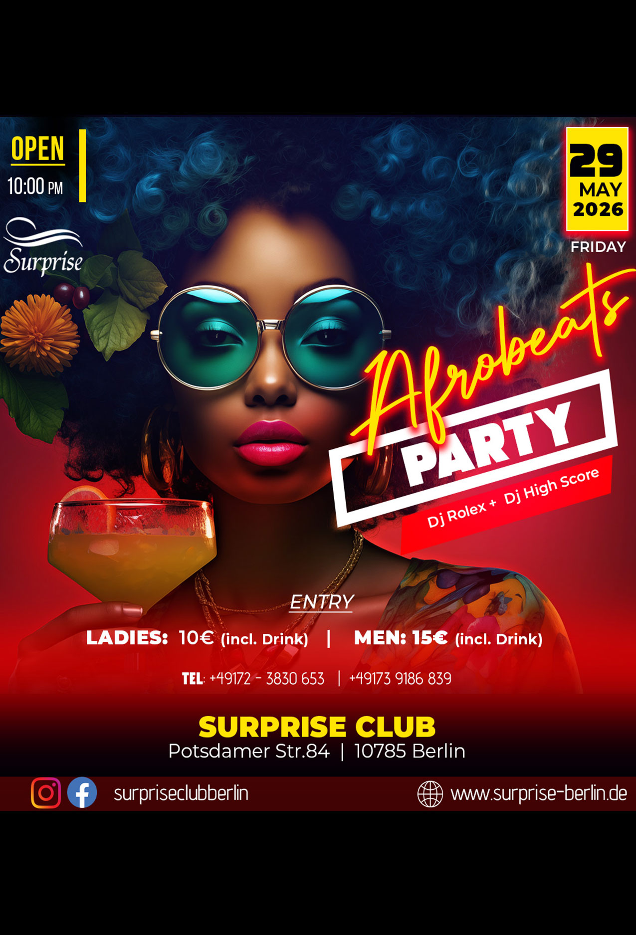 Party berlin, Hip Hop, RnB, Afrobeat, Dancehall Party in Surprise Club and Disco - free entry for ladies