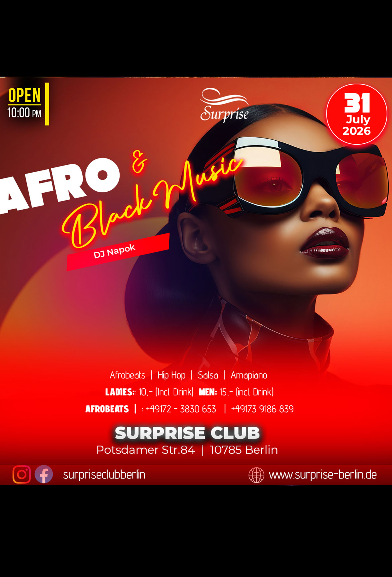Party berlin, Hip Hop, RnB, Afrobeat, Dancehall Party in Surprise Club and Disco Berlin