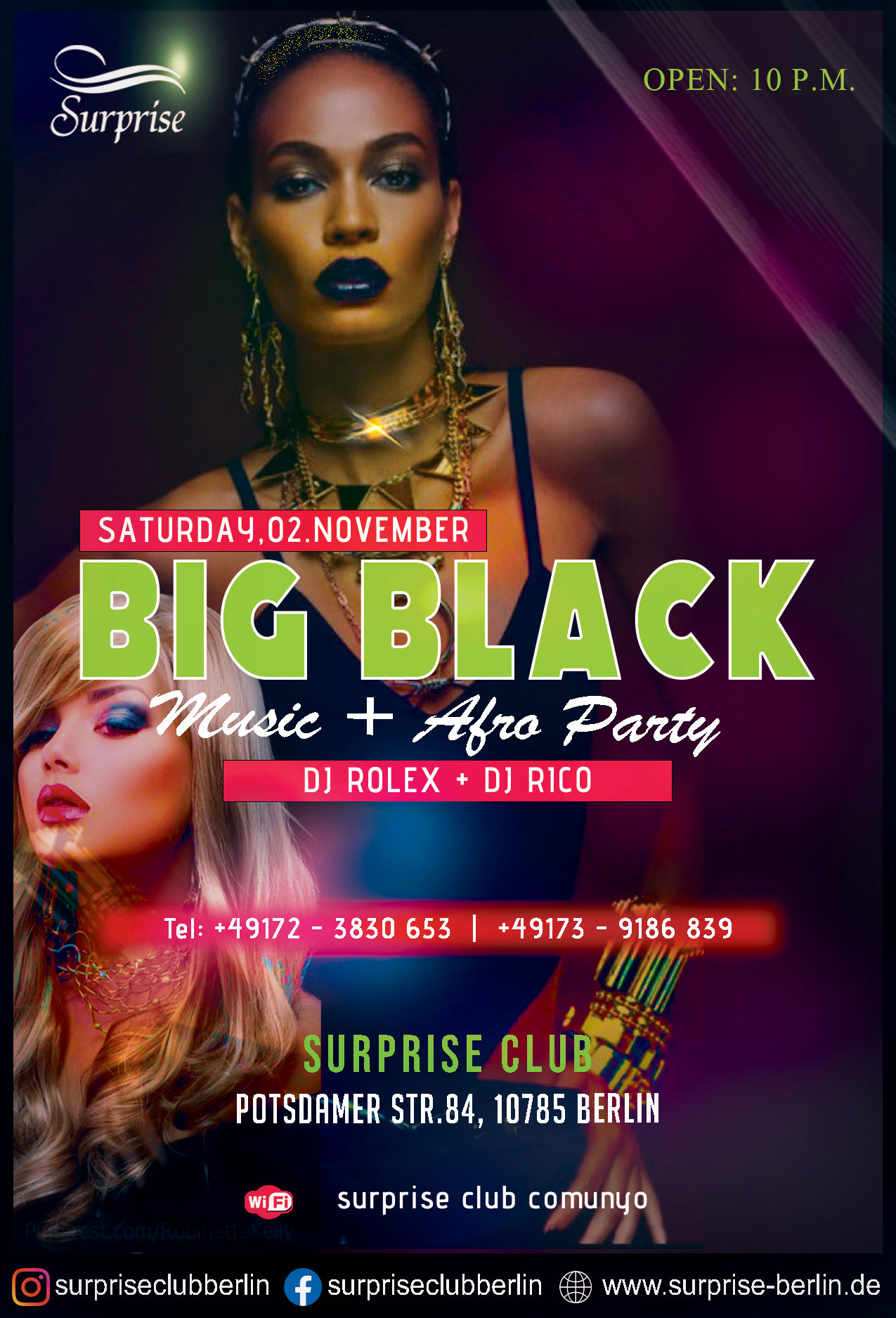 saturday party in Berlin, Black music party in Surprise night club Berlin, night life Berlin