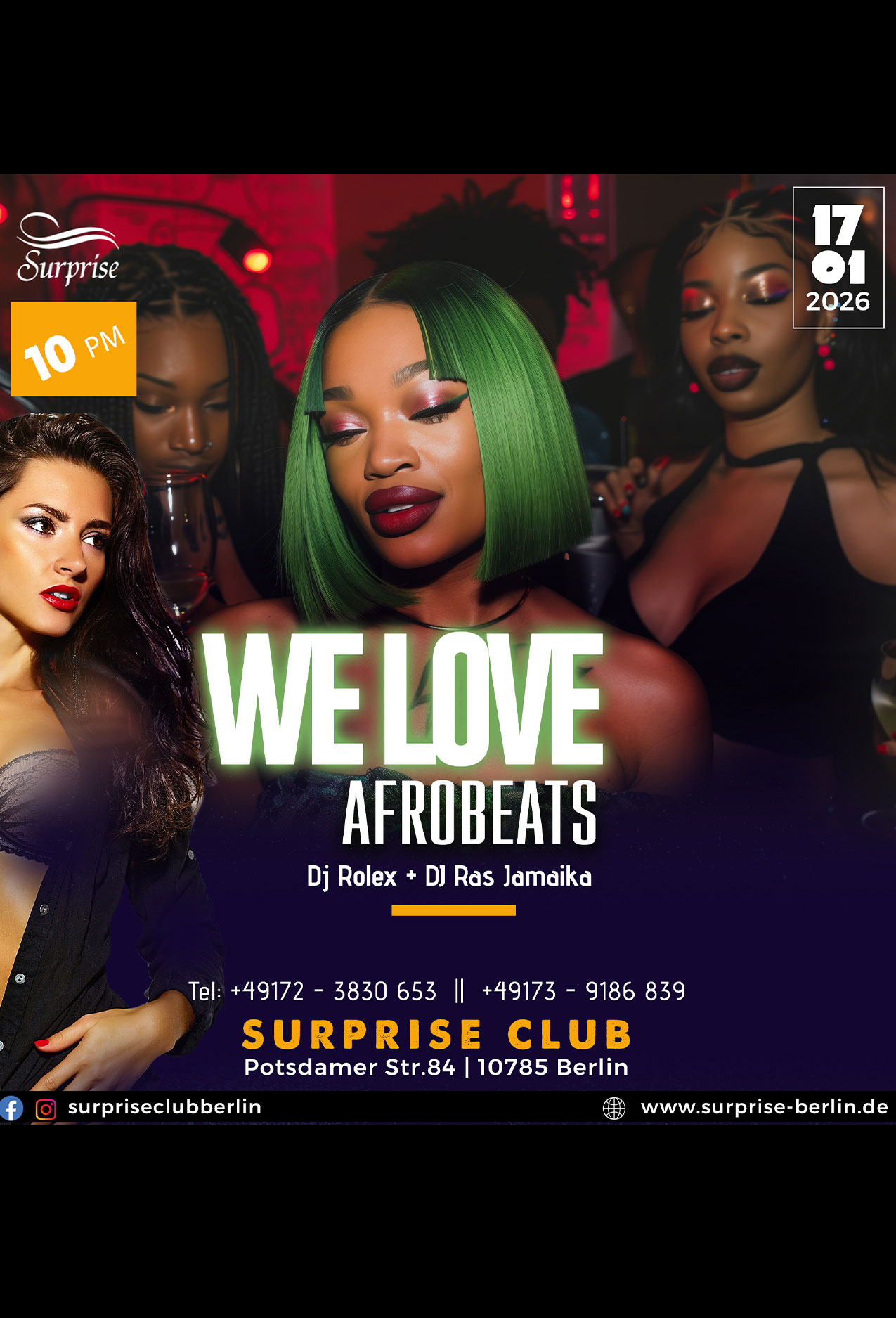 saturday disco party in Berlin, Black music party in Surprise night club Berlin, night life Berlin