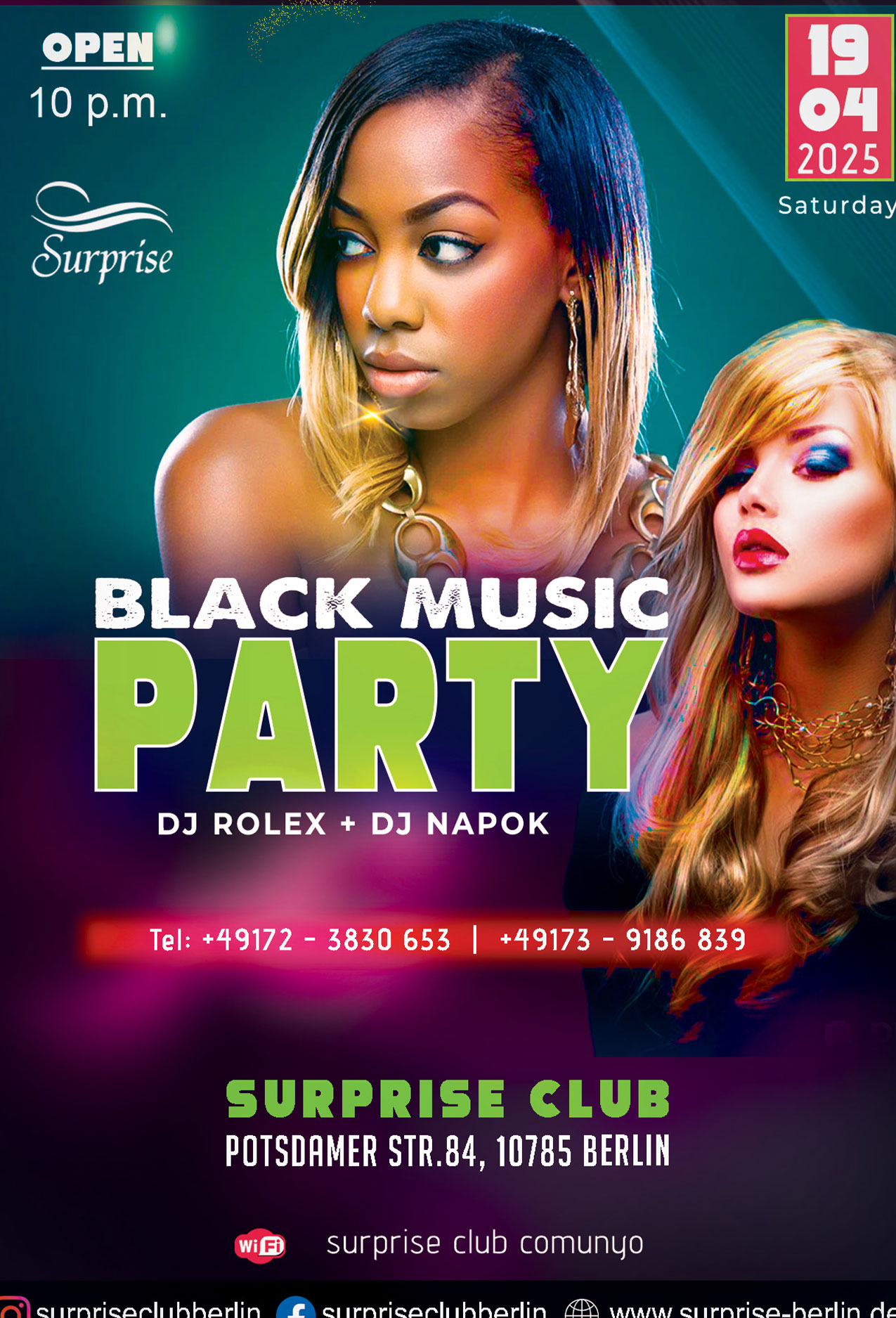 saturday party in Berlin, Black music party in Surprise night club Berlin, night life Berlin