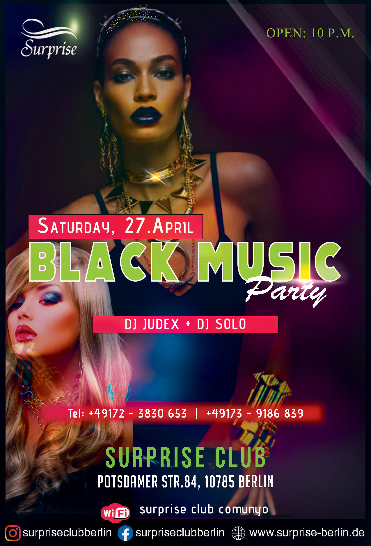 saturday party in Berlin, Black music party in Surprise night club Berlin, night life Berlin