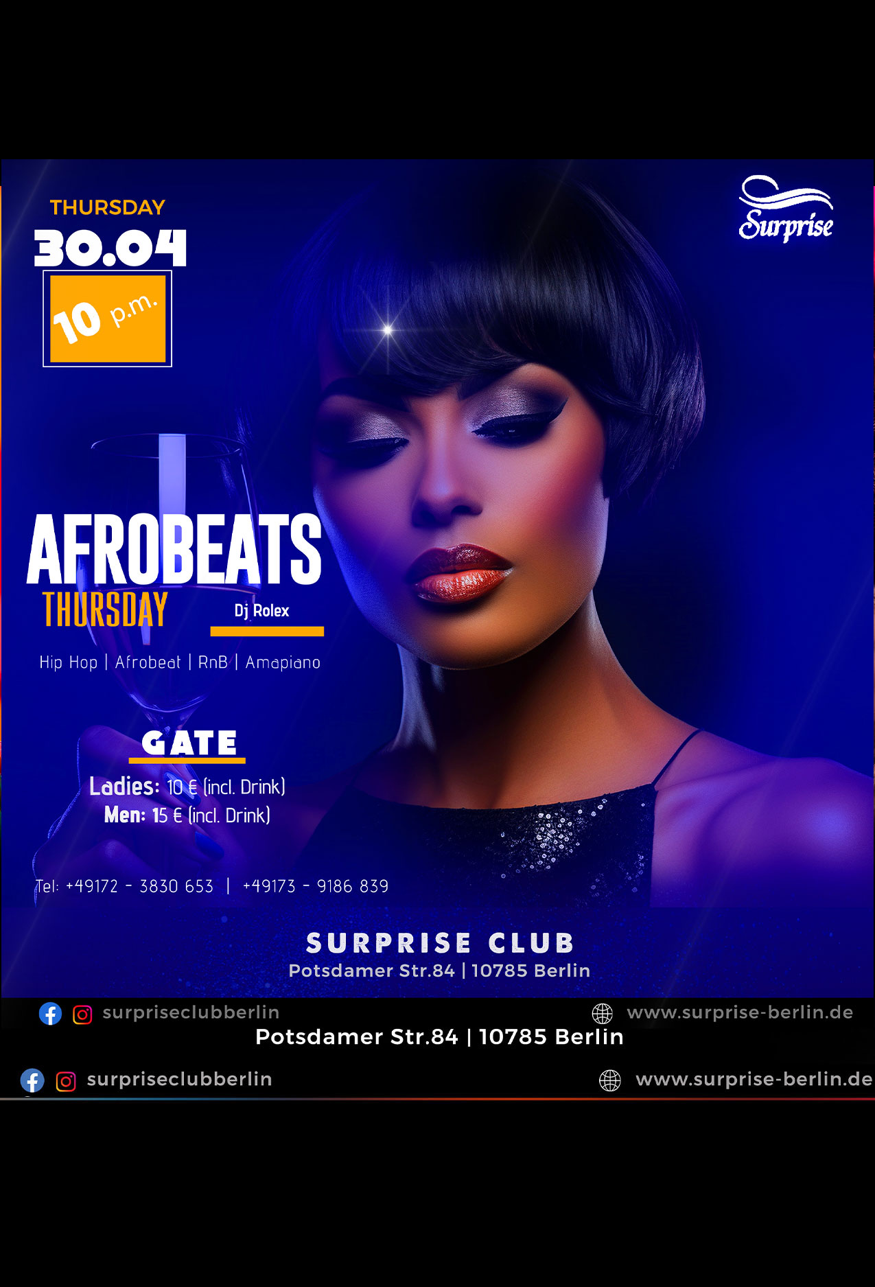 Party berlin, Hip Hop, RnB, Afrobeat, Dancehall Party in Surprise Club and Disco - free entry for ladies